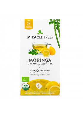 Miracle Tree, Moringa Organic Superfood Tea, Lemon, Caffeine Free, 25 Tea Bags, 1.32 oz (37.5 g)