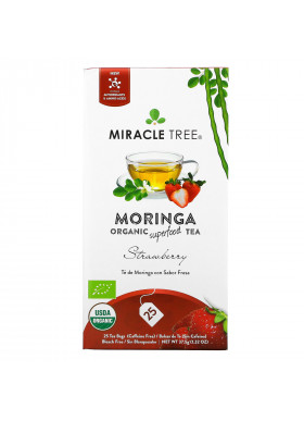 Miracle Tree, Moringa Organic Superfood Tea, Strawberry, Caffeine Free, 25 Tea Bags, 1.32 oz (37.5 g)