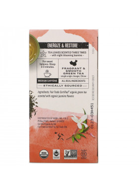 Numi Tea, Organic Green Tea, Jasmine Green, 18 Tea Bags, 1.27 oz (36 g)