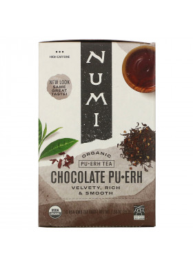 Numi Tea, Organic Pu-Erh Tea, Chocolate Pu-Erh, 16 Tea Bags, 1.24 oz (35.2 g)
