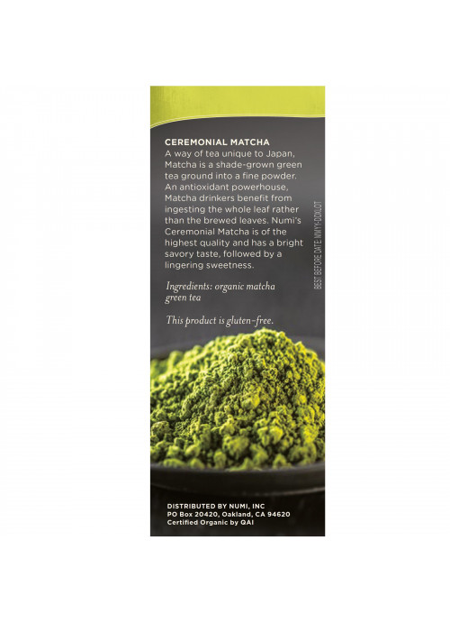 Numi Tea, Organic Tea, Loose Green Tea, Ceremonial Matcha, 1.06 oz (30 g)