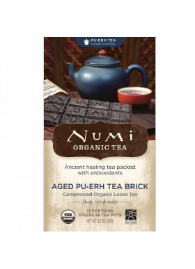 Numi Tea, Organic Tea, Pu-erh Tea, Aged Pu-erh Tea Brick, 2.2 oz (63 g)