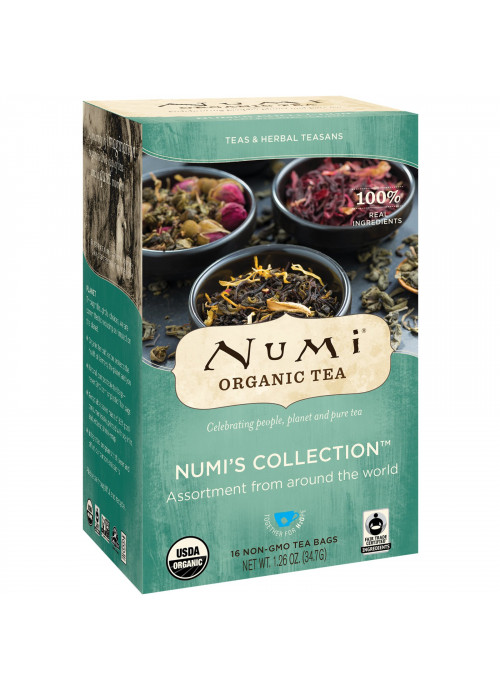 Numi Tea, Organic Tea, Teas & Herbal Teasans, Numi's Collection, 16 Non-GMO Tea Bags, 1.26 oz (34.7 g)