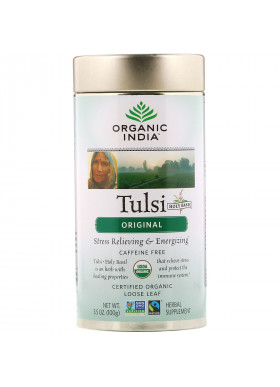 Organic India, Tulsi Loose Leaf Tea, Holy Basil, Original, Caffeine Free, 3.5 oz (100 g)