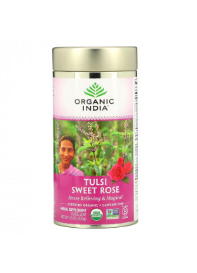 Organic India, Tulsi Sweet Rose, Caffeine-Free, 3.5 oz (100 g)