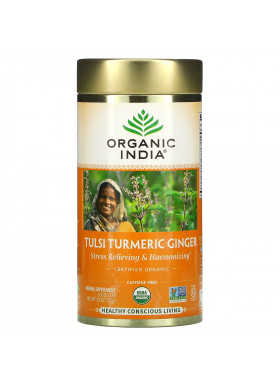 Organic India, Tulsi Turmeric Ginger, Stress Relieving & Harmonizing, Loose Leaf, 3.5 oz (100 g)