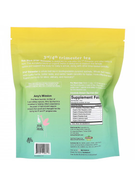 Pink Stork, 3rd/4th Trimester, Labor & Delivery Tea, Sweet Flora, Caffeine Free, 15 Pyramid Sachets, 1.32 oz (37.5 g)