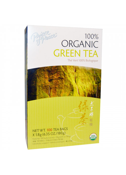 Prince of Peace, 100% Organic Green Tea, 100 Tea Bags, 1.8 g Each