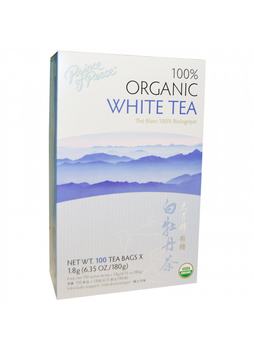 Prince of Peace, 100% Organic White Tea, 100 Sachets, 1.8 g Each
