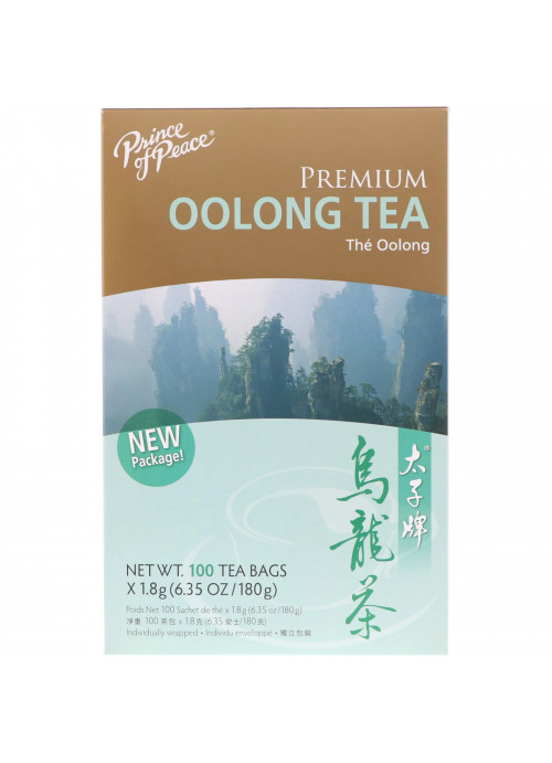 Prince of Peace, Premium Oolong Tea, 100 Individually Wrapped Tea Bags, (1.8 g) Each