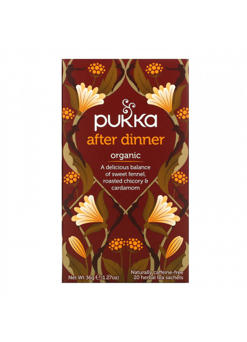 Pukka Herbs, After Dinner, 20 Herbal Tea Sachets, 1.27 oz (36 g)