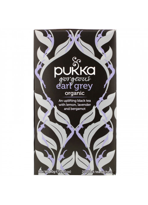 Pukka Herbs, Organic Gorgeous Earl Grey, 20 Black Tea Sachets, 1.41 oz (40 g)