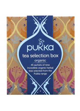 Pukka Herbs,  Organic Tea Selection Box, 9 Herbal Teas, 45 Tea Sachets