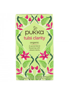 Pukka Herbs, Organic Tulsi Clarity, Caffeine-Free, 20 Herbal Tea Sachets, 1.27 oz (36 g)