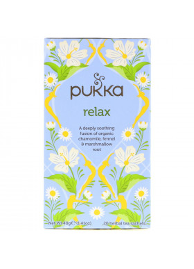 Pukka Herbs, Relax, Caffeine Free, 20 Herbal Tea Sachets, 1.41 oz (40 g)