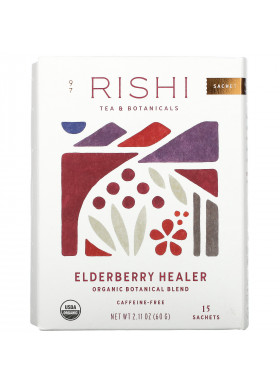 Rishi Tea, Elderberry Healer, Caffeine-Free, 15 Sachets, 2.11 oz (60 g)