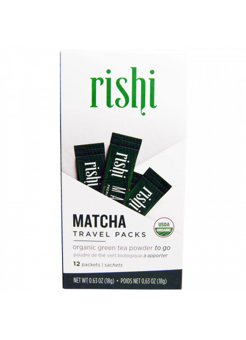 Rishi Tea, Matcha, Organic Green Tea Powder, 12 Packets, 0.63 oz (18 g)