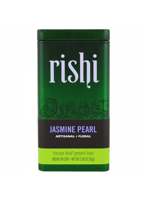 Rishi Tea, Organic Loose Leaf Green Tea, Jasmine Pearls, 3 oz (85 g)