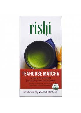 Rishi Tea, Teahouse Matcha, Organic Ceremonial Japanese Green Tea Powder, 0.70 oz (20 g)