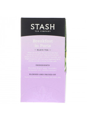 Stash Tea, Black Tea, Breakfast in Paris, 18 Tea Bags, 1.2 oz (36 g)