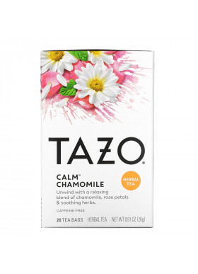 Tazo Teas, Herbal Tea, Calm Chamomile, Caffeine-Free, 20 Filterbags, 0.91 oz (26 g)