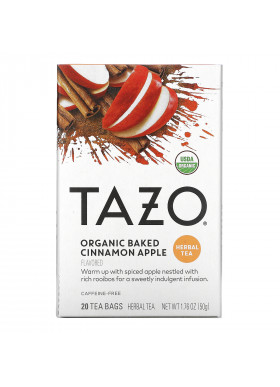 Tazo Teas, Herbal Tea, Organic Baked Cinnamon Apple, Caffeine-Free, 20 Filterbags, 1.76 oz (50 g)