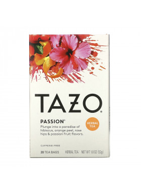 Tazo Teas, Herbal Tea, Passion, Caffeine-Free, 20 Tea Bags, 1.8 oz (52 g)