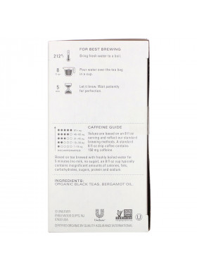 Tazo Teas, Organic Earl Grey Noir, Black Tea, 20 Tea Bags, 1.76 oz (50 g)