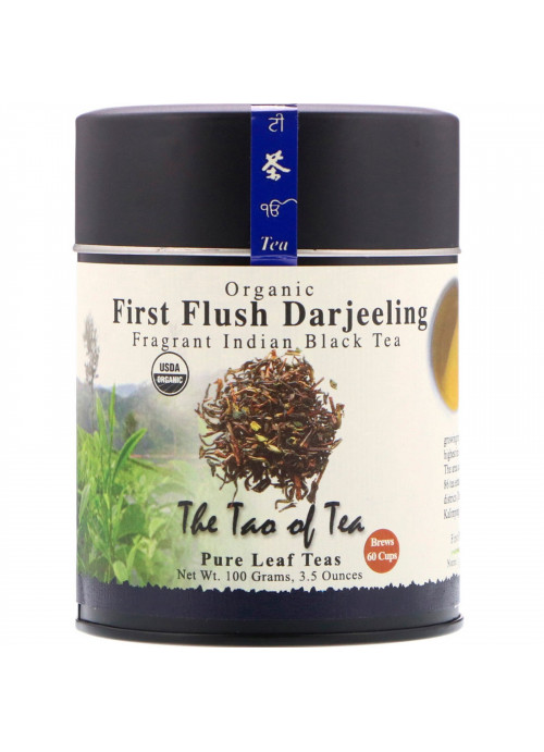 The Tao of Tea, Organic Fragrant Indian Black Tea, First Flush Darjeeling, 3.5 oz (100 g)