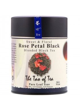 The Tao of Tea, Sweet & Floral Blended Black Tea, Rose Petal Black, 4 oz (115 g)