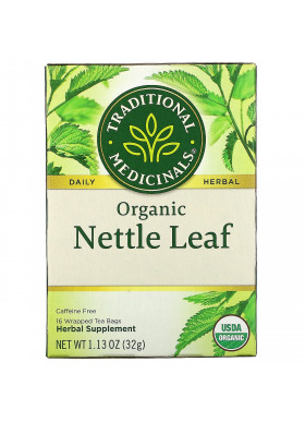 Traditional Medicinals, Organic Nettle Leaf, Caffeine Free, 16 Wrapped Tea Bags, 1.13 oz (32 g)