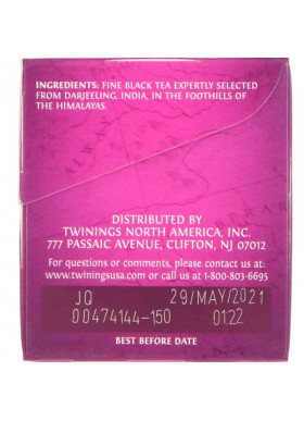 Twinings, 100% Pure Black Tea, Darjeeling, 20 Individual Tea Bags, 1.41 oz (40 g)
