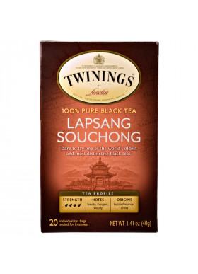 Twinings, 100% Pure Black Tea, Lapsan Souchong, 20 Tea Bags, 1.41 oz (40 g) Each