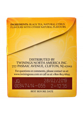 Twinings, Black Tea, Earl Grey, Extra Bold, 20 Tea Bags - 1.41 oz (40 g)