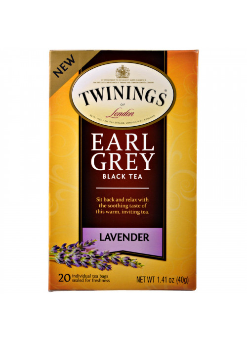 Twinings, Black Tea, Earl Grey, Lavender, 20 Tea Bags - 1.41 oz (40 g)