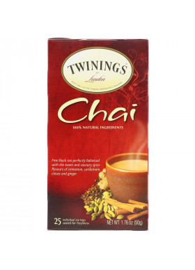 Twinings, Chai Tea, 25 Tea Bags, 1.76 oz (50 g)