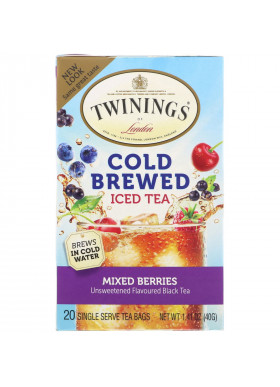 Twinings, Cold Brewed Iced Tea, Mixed Berries, 20 Tea Bags, 1.41 oz (40 g)
