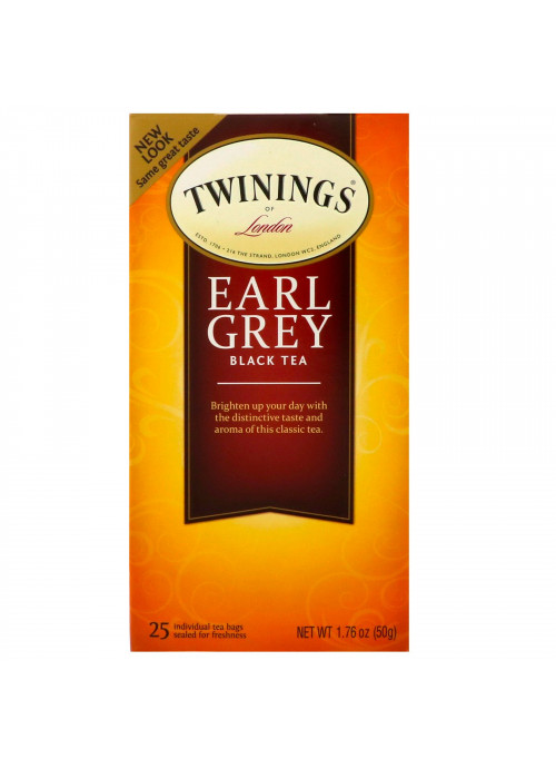 Twinings, Earl Grey Black Tea, 25 Tea Bags, 1.76 oz (50 g)