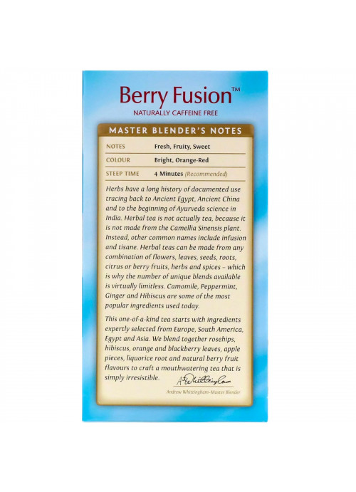 Twinings, Herbal Tea, Berry Fusion, Caffeine Free, 20 Tea Bags, 1.41 oz (40 g)