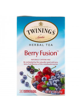 Twinings, Herbal Tea, Berry Fusion, Caffeine Free, 20 Tea Bags, 1.41 oz (40 g)