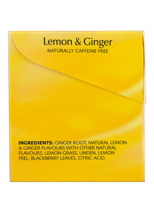 Twinings, Herbal Tea, Lemon & Ginger, Caffeine Free, 25 Tea Bags, 1.32 oz (37.5 g)