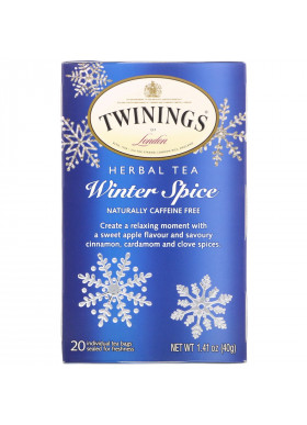 Twinings, Herbal Tea, Winter Spice, Caffeine Free, 20 Tea Bags, 1.41 oz (40 g)