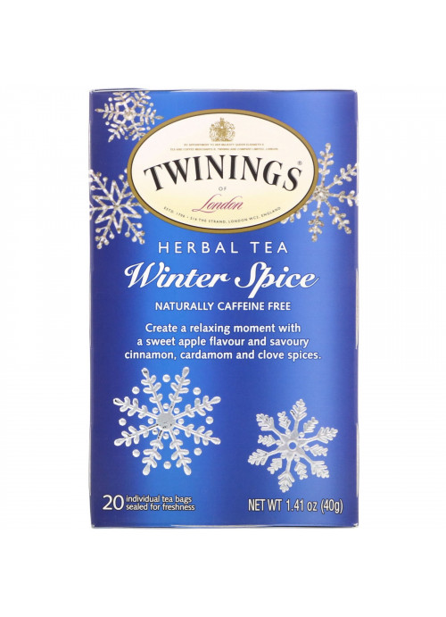 Twinings, Herbal Tea, Winter Spice, Caffeine Free, 20 Tea Bags, 1.41 oz (40 g)