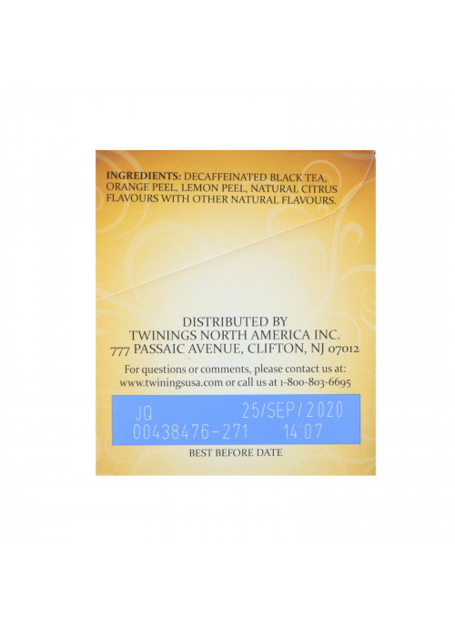 Twinings, Lady Grey Black Tea, Decaffeinated, 20 Tea Bags, 1.41 oz (40 g)