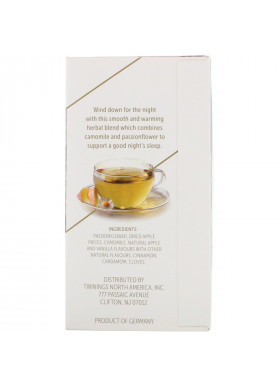 Twinings, Unwind Herbal Tea, Passionflower & Chamomile, Spiced Apple & Vanilla, Caffeine Free, 18 Tea Bags, 0.95 oz (27 g)