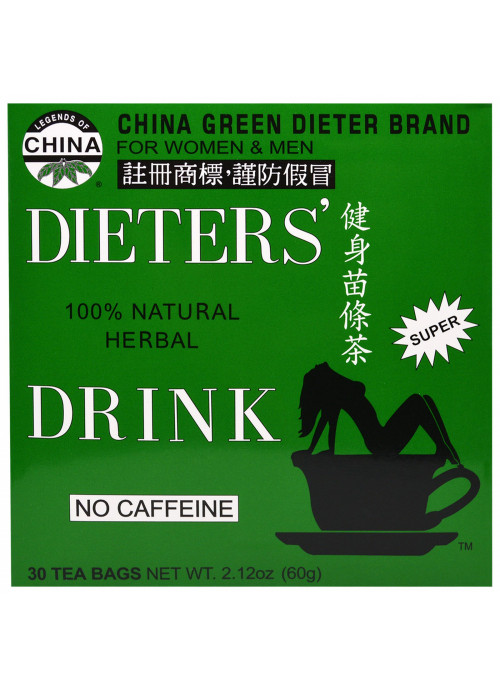 Uncle Lee's Tea, Legends of China, Dieter's 100% Natural Herbal Drink, No Caffeine, 30 Tea Bags, 2.42 oz (69.g)