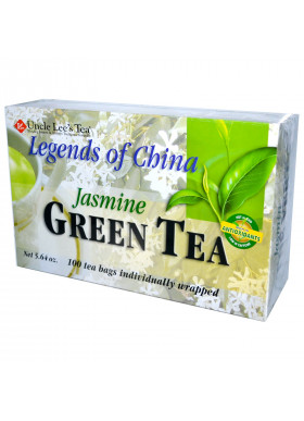 Uncle Lee's Tea, Legends of China, Green Tea, Jasmine, 100 Tea Bags, 5.64 oz (160 g)