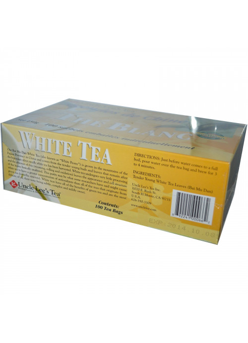 Uncle Lee's Tea, Legends of China, White Tea, 100 Tea Bags, 5.29 oz (150 g)