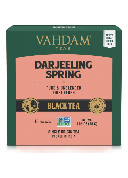 Vahdam Teas, Black Tea, Darjeeling,  15 Tea Bags, 1.06 oz (30 g)