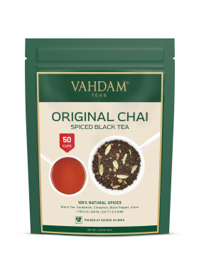 Vahdam Teas, Black Tea, Original Chai, 3.53 oz (100 g)